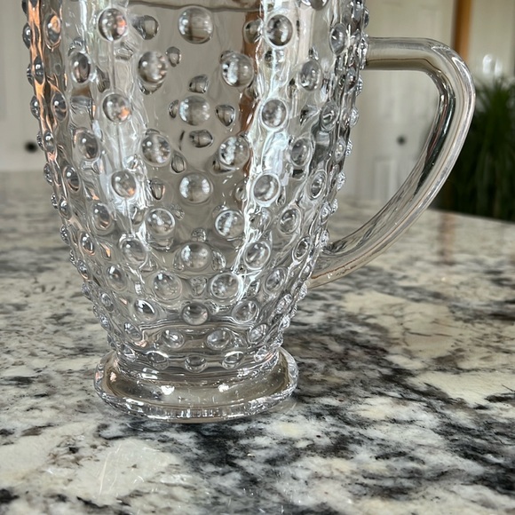 Large 40.5 oz Glass Hobnail Pitcher - Picture 12 of 13